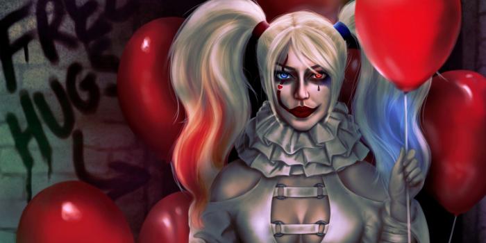 2048x1152 Killer Clown Harley, HD Superheroes, 4k Wallpapers, Images