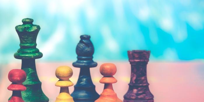 1500x1000 Photo Wallpaper Colorful chess | Order now!!