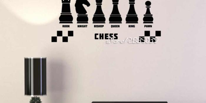 1000x923 Chess Club Intellectual Game Wall Stickers Removable Artistic