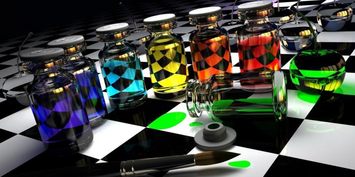 1920x1200 colored glass on a chess board | wallpapers55.com - Best