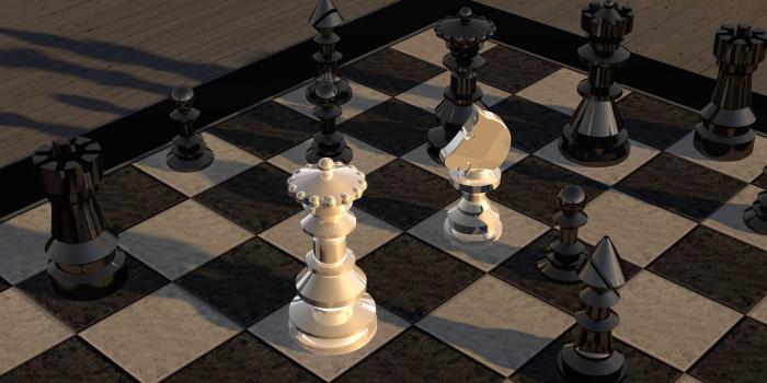 2048x1152 Download wallpaper 2048x1152 chess, chessboard, figures, 3d