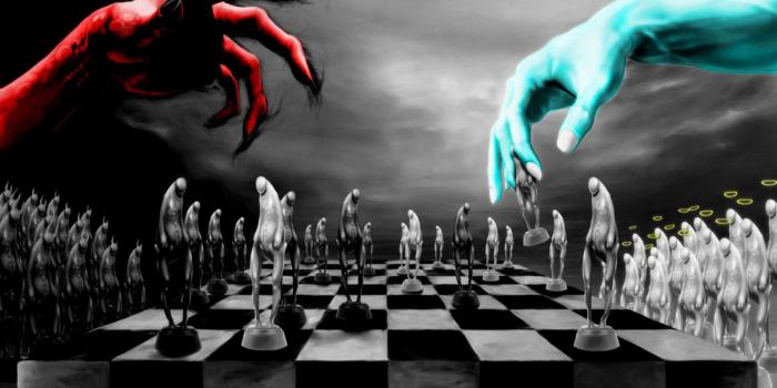 1920x1080 God Vs Devill Playing Chess HD Wallpaper | 1920x1080 | ID:24972
