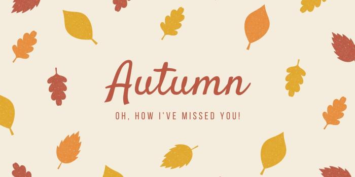 1600x900 Pumpkin Leaves Pattern Fall Desktop Wallpaper - Templates by Canva