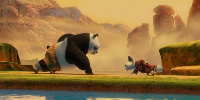 1920x810 Training Po Kung Fu Panda Image Wallpaper for Galaxy S6 - Cartoons
