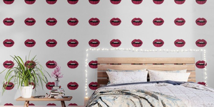 1500x1500 Pink Cheetah Pattern Lips Leopard Fur Mouth Animal Print Wallpaper