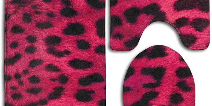 1179x945 Amazon.com: TERPASTRY Leopard Print Wallpaper Bathroom Rug Mats