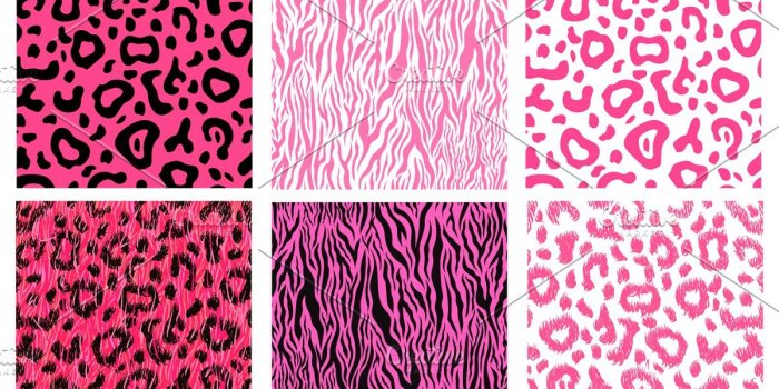 1200x800 Pink leopard and tiger skin patterns | Custom-Designed Graphic