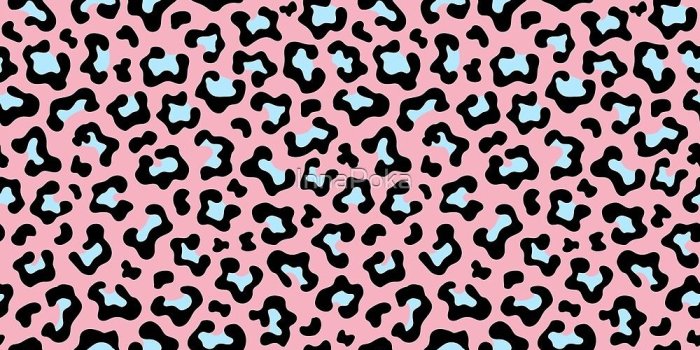 1000x1000 Leopard fur texture pattern: pink and blue background. 