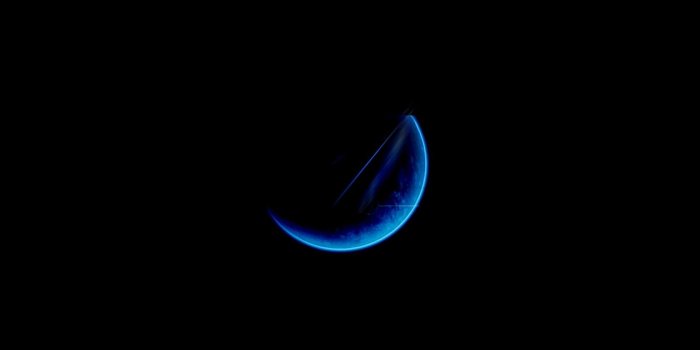 1680x1050 Download wallpaper 1680x1050 moon, light, blue, black widescreen