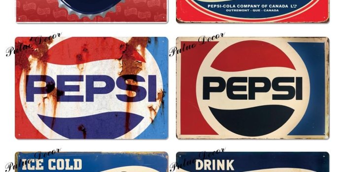1000x1000 Vintage Pepsi Wall Signs | Gallery Wallrus | Free Worldwide Shipping