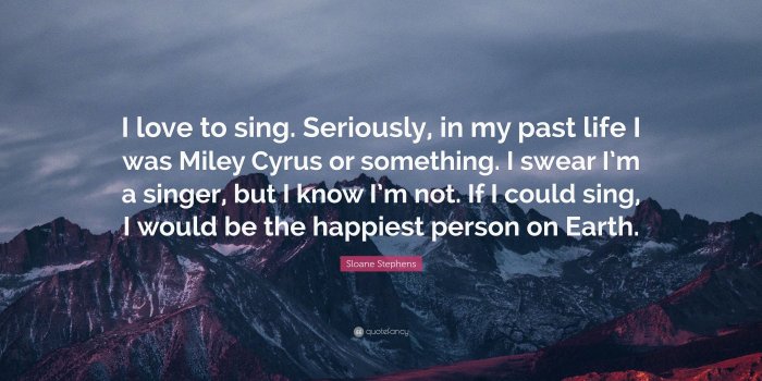3840x2160 Sloane Stephens Quote: “I love to sing. Seriously, in my past life