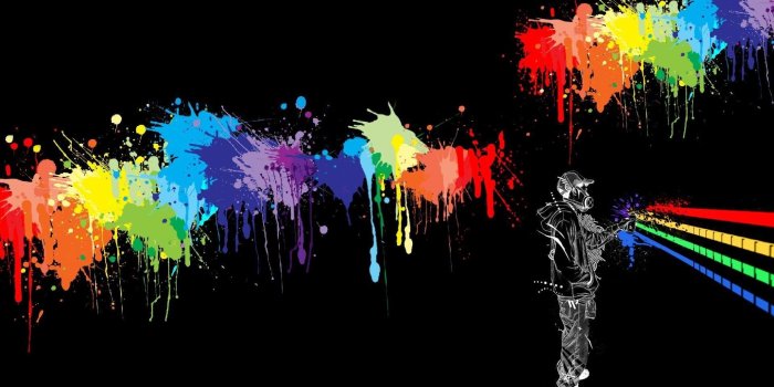 1920x1080 Computers Graffiti Spray Paint Black Backgrounds Colors Wallpapers