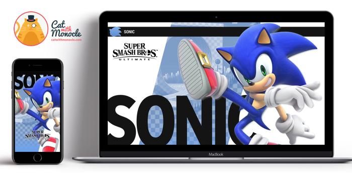 1900x766 Super Smash Bros Ultimate Sonic Wallpapers | Cat with Monocle