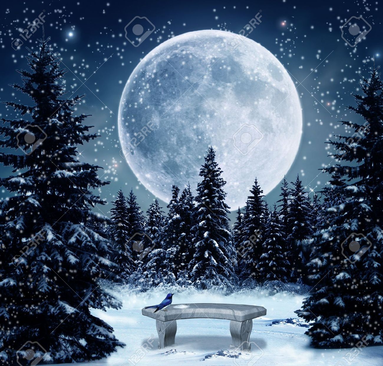1300x1241 Best 43+ Moon in Winter Backgrounds on HipWallpaper | Cute Winter
