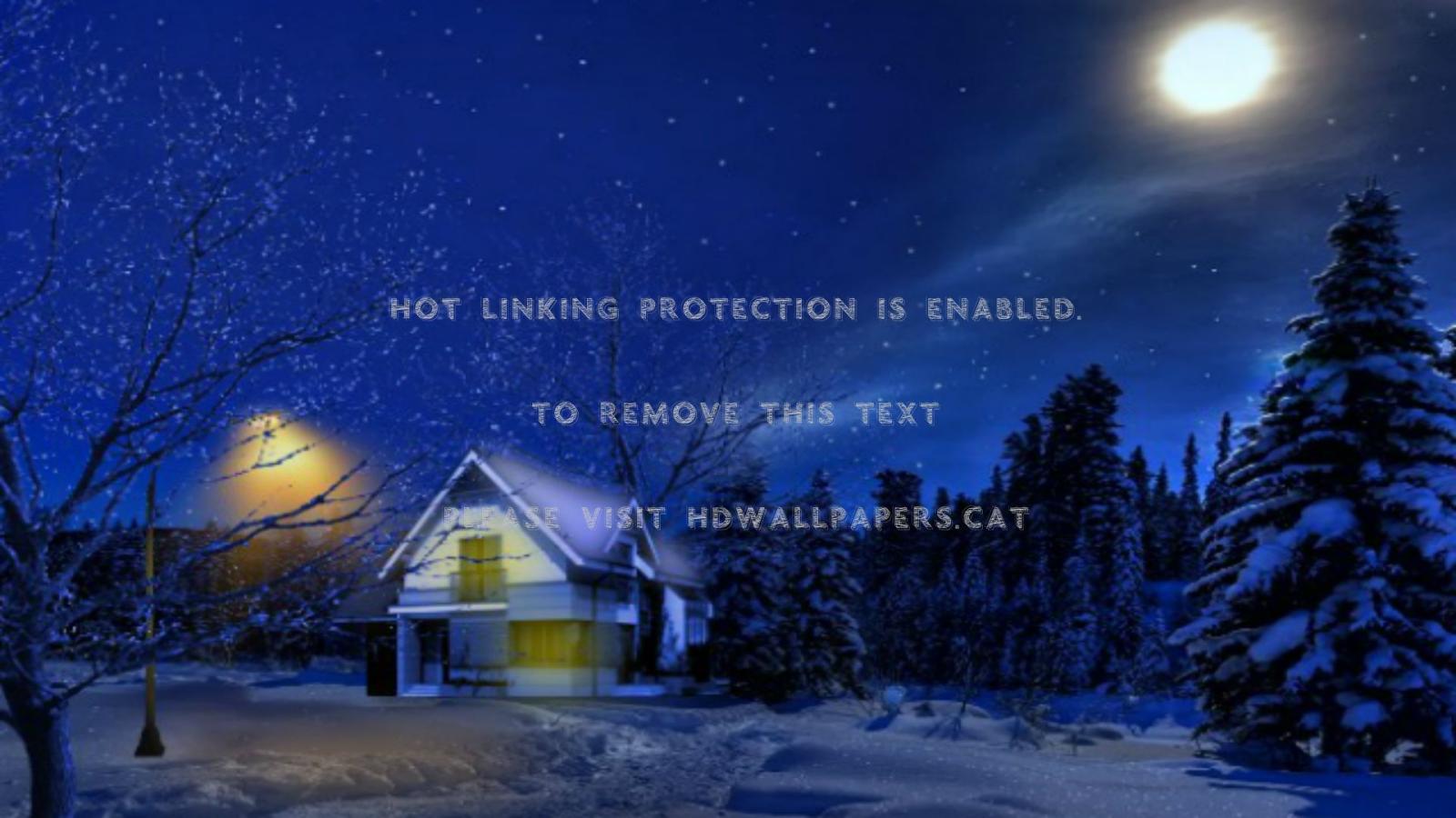 1920x1080 winter full moon house night hd wallpaper