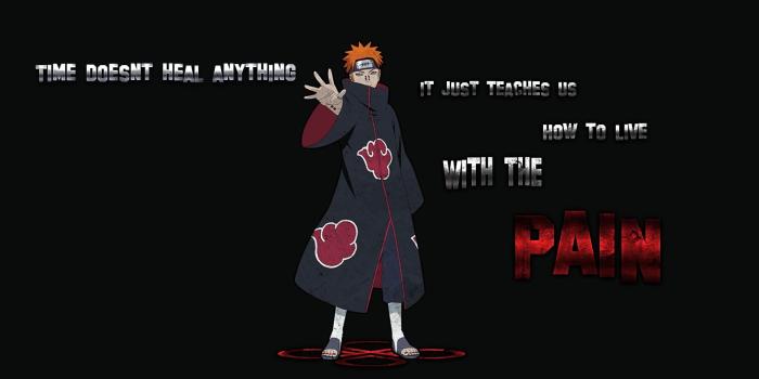 1920x1080 Pain with text overlay, Naruto Shippuuden, Akatsuki, typography HD