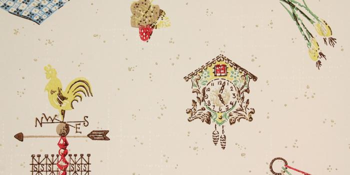 2048x1366 1950s Vintage Wallpaper Red and Yellow Kitchen - Rosie's Vintage