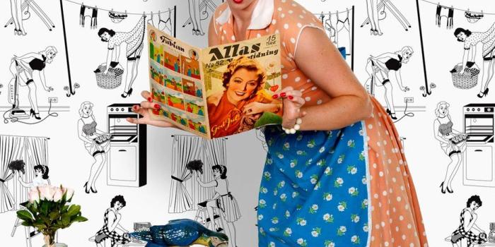 937x1200 50s Housewives - Wallpaper – Dupenny