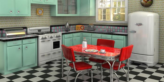 4650x3053 25 Cool Retro Kitchens - How to Decorate a Kitchen in Throwback Style
