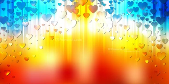 1280x720 Red and Blue Heart Wallpaper Background Vector Art