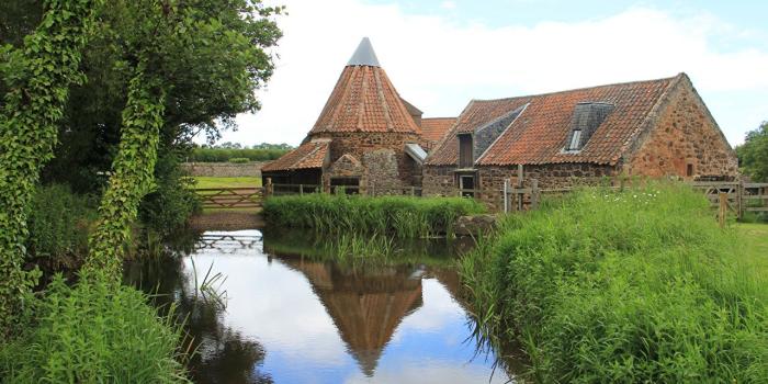 1280x853 Wallpaper Scotland water mill East Linton Canal Nature Grass