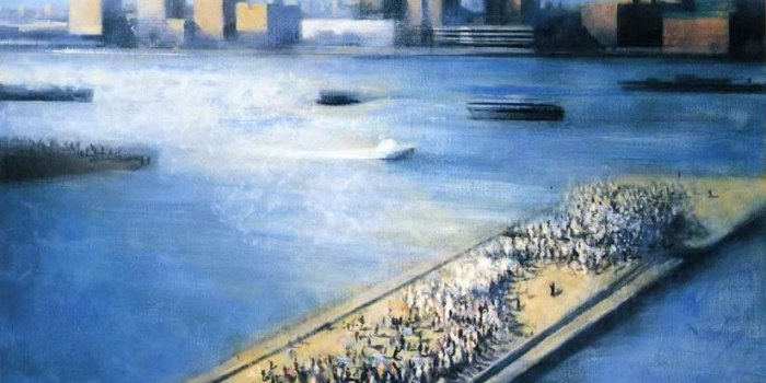 824x1080 Midday On The Hudson - Bill Jacklin Wallpaper Image