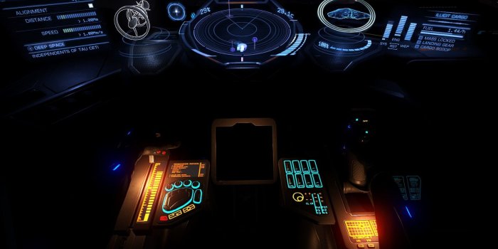 1920x1080 Spacecraft control panel, Elite: Dangerous, video games, space