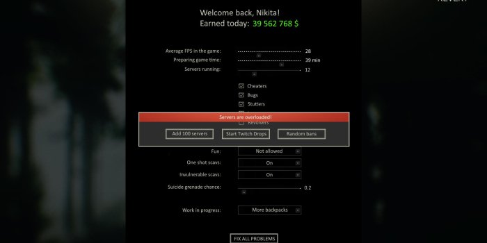 1920x1200 Tarkov control panel leaked! : EscapefromTarkov