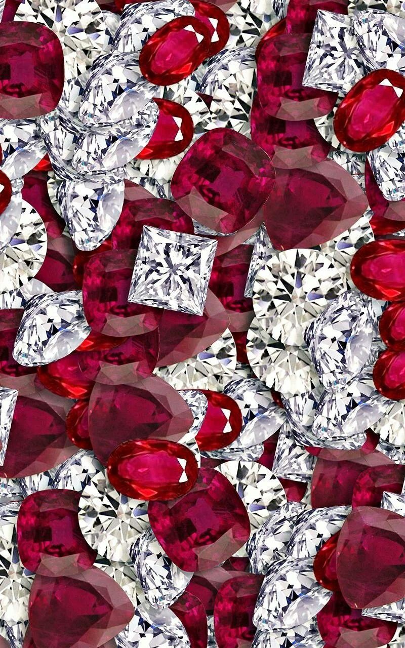 800x1280 Rubies / Diamonds (With images) | Diamond wallpaper, Bling