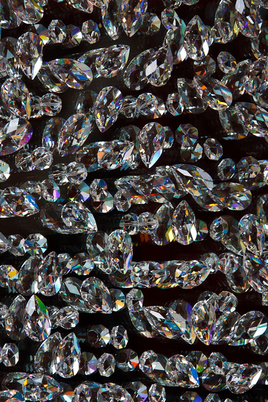 910x1365 HD wallpaper: silver gemstone lot, abstract, background, black