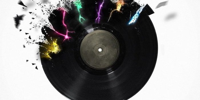 728x1294 HD wallpaper: black vinyl record digital photo, shattered, studio