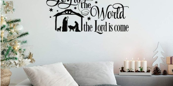 1000x995 Amazon.com: cvccatg Joy to The World Wall Stickers Quotes