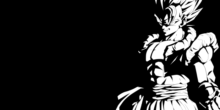 4096x2160 Gogeta Wallpaper Black | Dragon ball wallpapers, Black and white