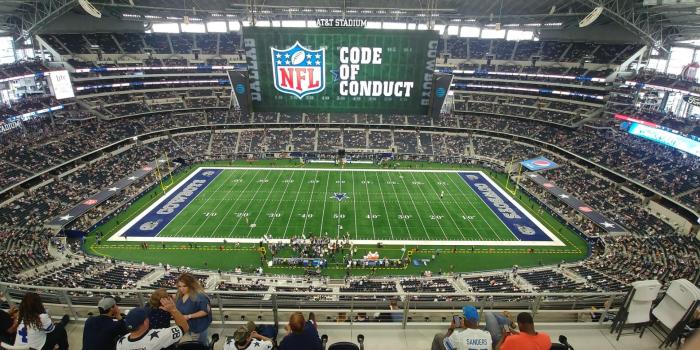 1920x1080 AT&T Stadium, section 412, row 29, seat 7 - Dallas Cowboys vs