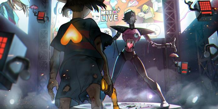 1920x1080 Download 1920x1080 Frisk, Mettaton Ex, Undertale, Artwork