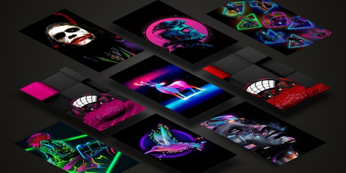 3400x2550 Black Neon Wallpaper for Android - APK Download