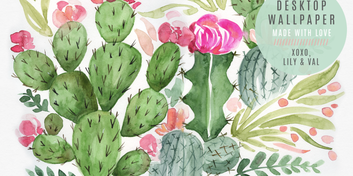 1856x1161 May's Cactus FREE Wallpaper Download - Lily & Val Living