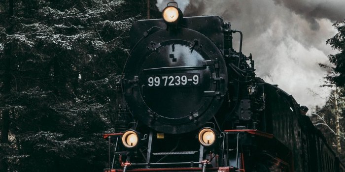 1350x2400 Download wallpaper 1350x2400 steam engine, train, smoke, rails