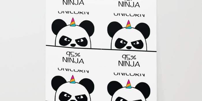 1500x1500 Unicorn Ninja Panda Wallpaper by deddylucky | Society6