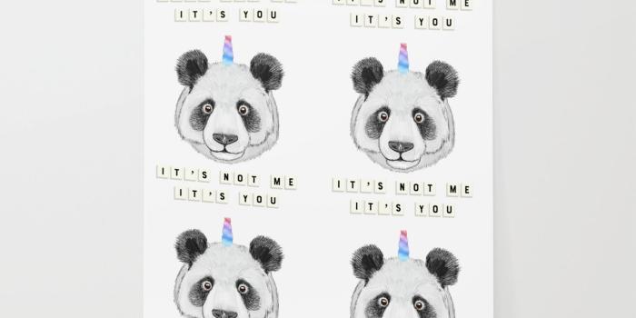1500x1500 Cute Funny Panda Bear Unicorn Pandacorn Wallpaper by leeladesign