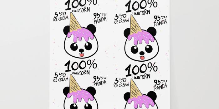 1500x1500 95% Panda 5% Ice Cream 100% Unicorn Funny Shirt Wallpaper by wwb