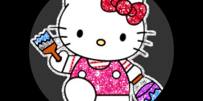 1024x768 Hello Kitty Sparkly Kitty Background for Galaxy Note - Cartoons