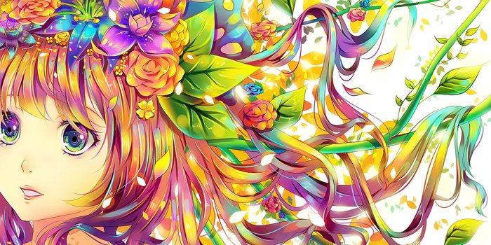 1922x1280 Colorful Anime Girl #7031836