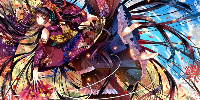 1750x1275 Vivid Colorful Anime Girl Wallpaper | 1750x1275 | ID:48492