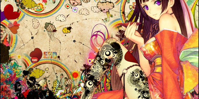 1920x1080 Dark Anime Art Colorful Girl Free Hd 917493 Wallpaper wallpaper