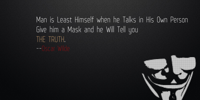 2560x1600 Minimalistic quotes masks oscar wilde v for vendetta wallpaper