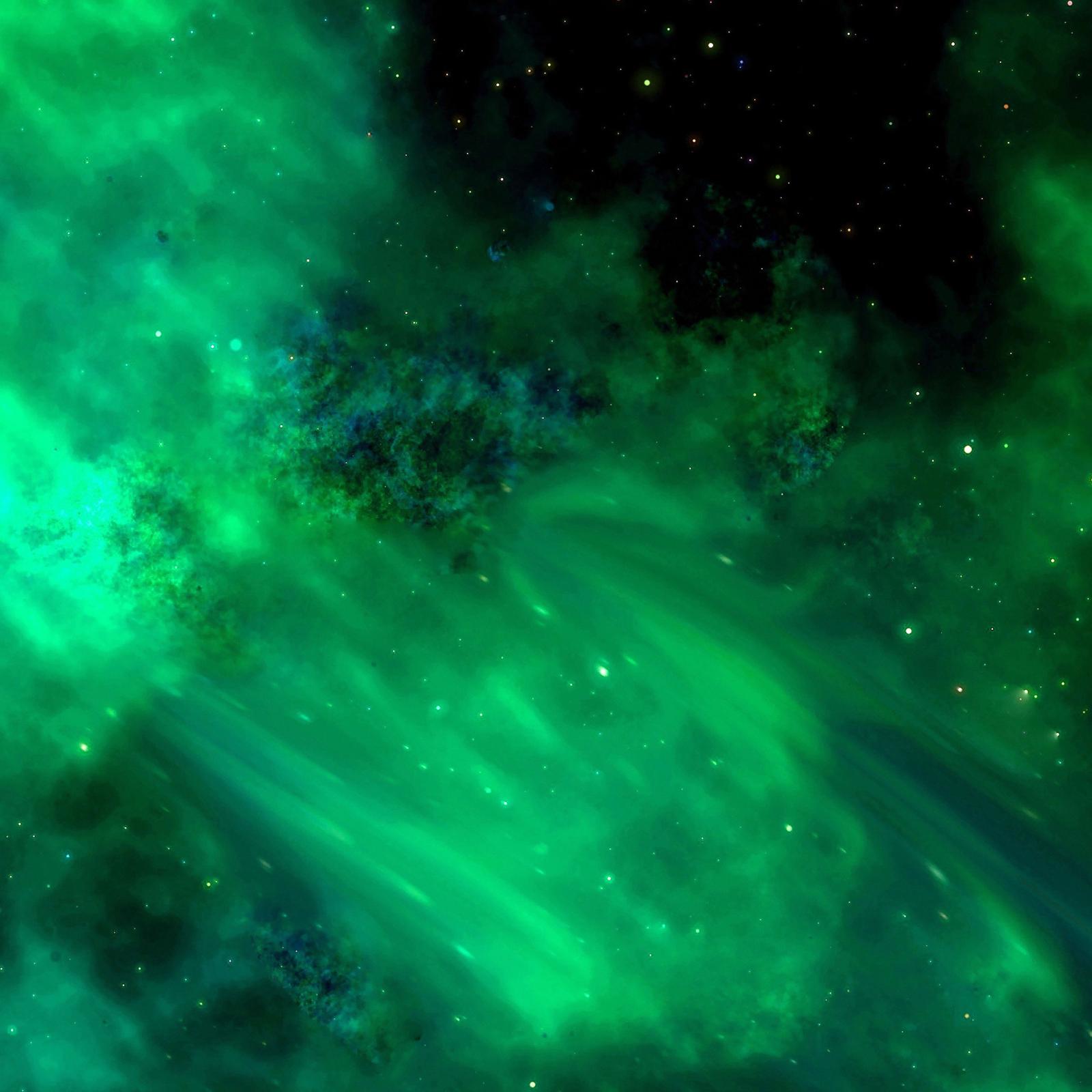 3415x3415 Green Galaxy Background posted by Michelle Johnson