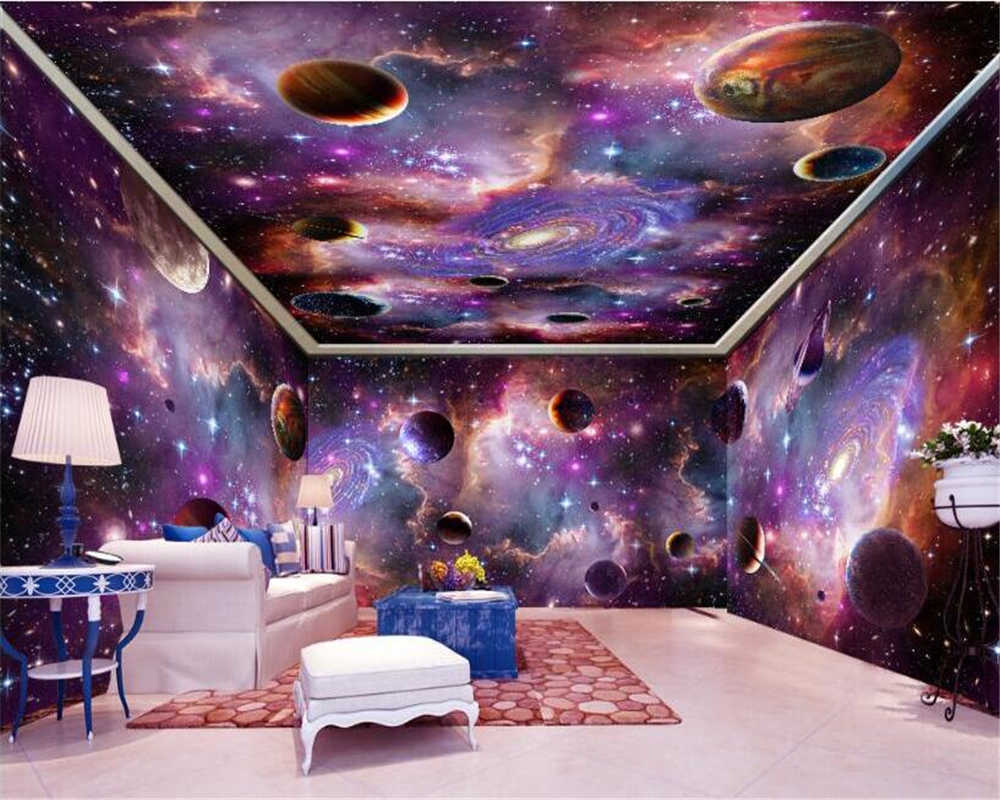1000x800 beibehang Custom large wallpaper 3d murals vast starry sky space