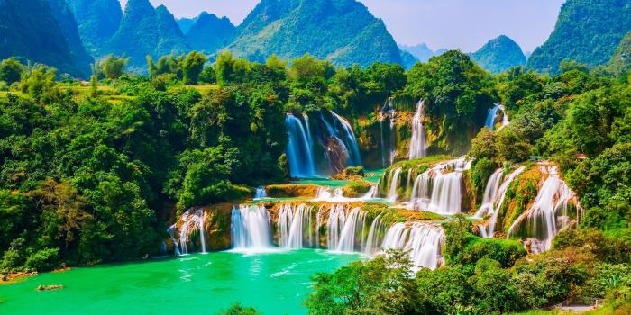 3840x2160 waterfall ban gioc-detian falls ban gioc detian falls body of