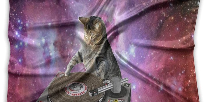 1200x1192 Amazon.com: Square Scarf Galaxy Cat Wallpaper Head & Neck Unisex